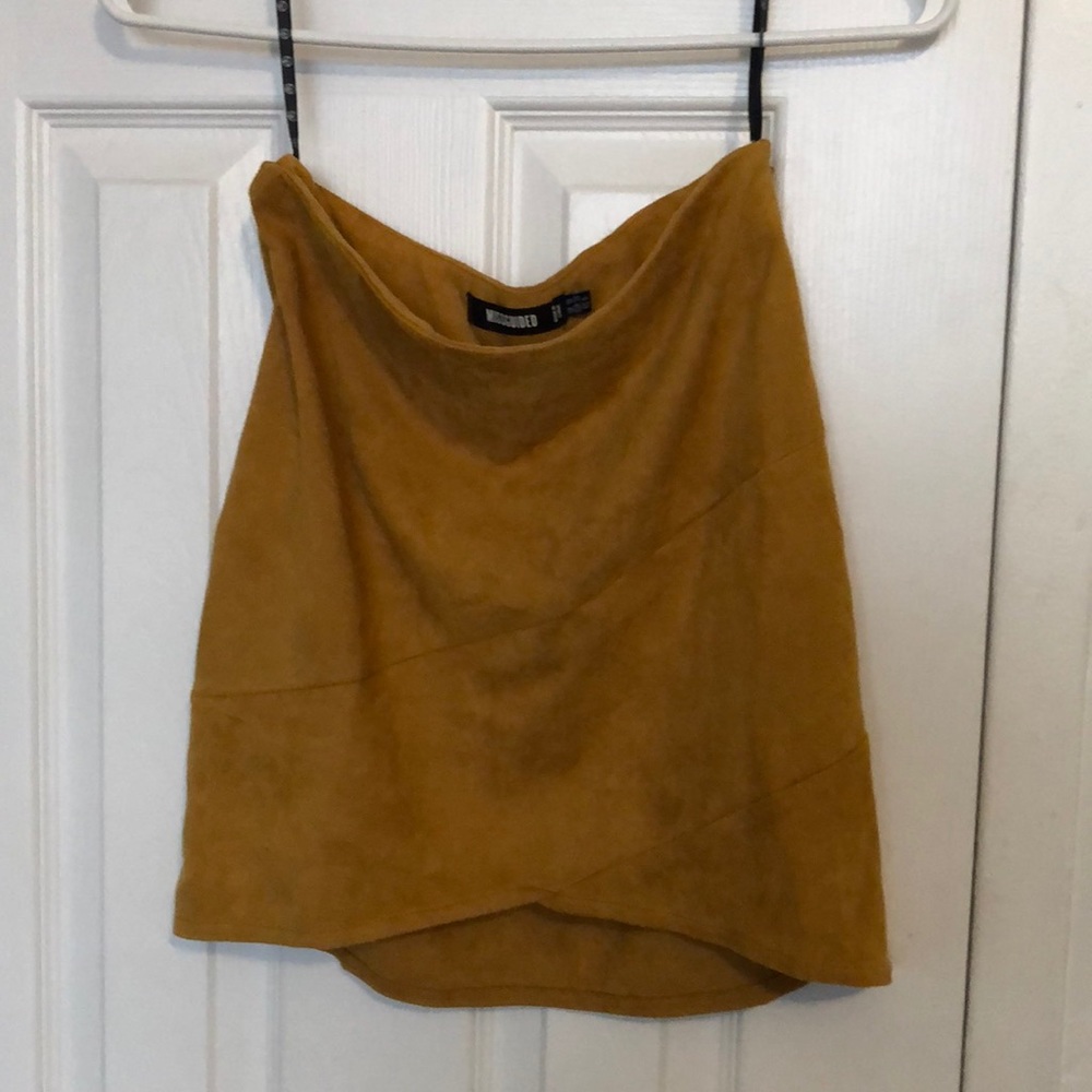 Faux suede skirt